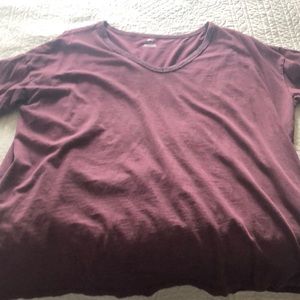 Aerie oversized v neck tee